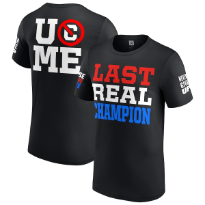 Men's Black John Cena Last Real Champion T-Shirt